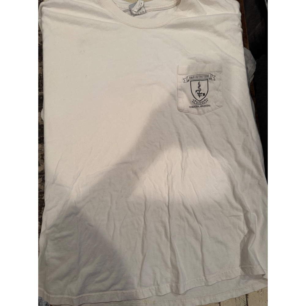 H&H Outfitters Dove Shooting Argentina Graphic Pocket T-Shirt White XL Hanes